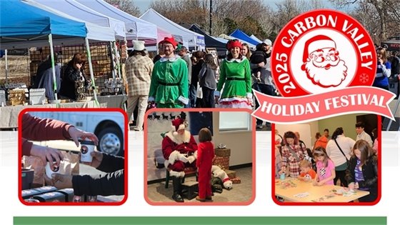 Carbon Valley Holiday Festival decorative banner