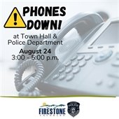Scheduled Phone Service Disruption for Town Hall & Police Department