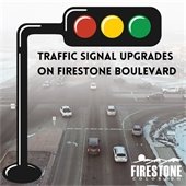 Graphic for Traffic Signal Upgrades on Firestone Boulevard