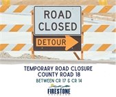 County Road 18 Temporary Road Closure