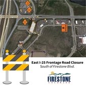 East I-25 Frontage Road Closure