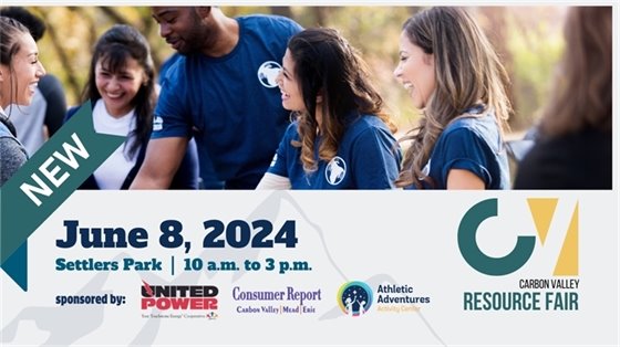 Carbon Valley Resource Fair Banner with photo 